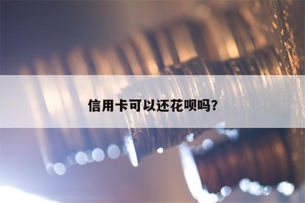 信用卡可以还花呗吗？