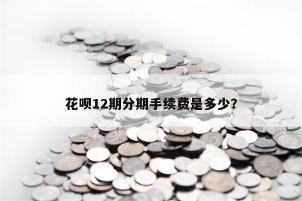 花呗12期分期手续费是多少？