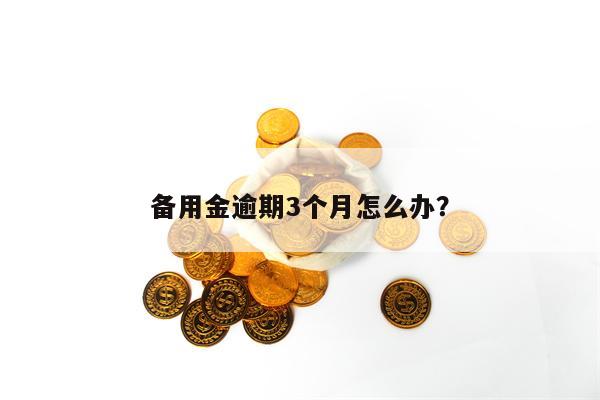 备用金逾期3个月怎么办？