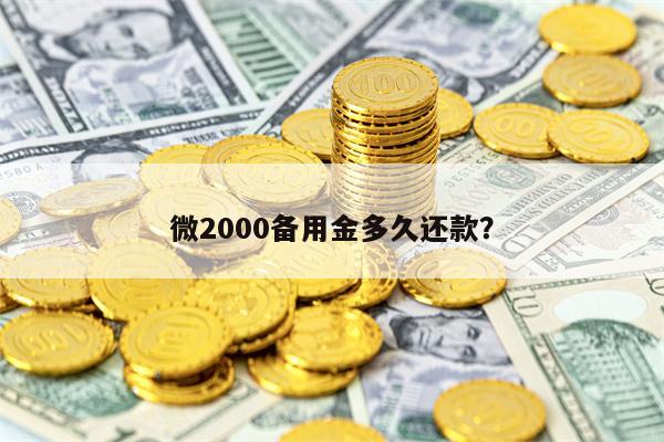 微2000备用金多久还款？