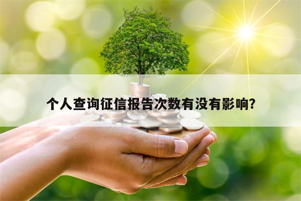 个人查询征信报告次数有没有影响？