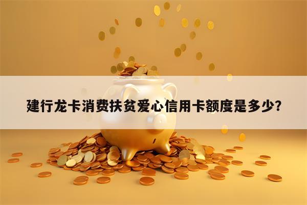 建行龙卡消费扶贫爱心信用卡额度是多少？