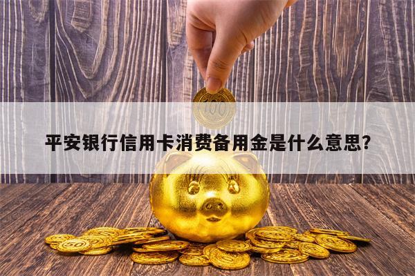 平安银行信用卡消费备用金是什么意思？