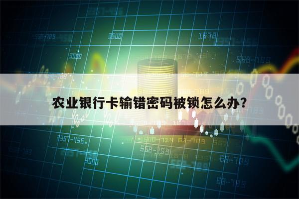 农业银行卡输错密码被锁怎么办？