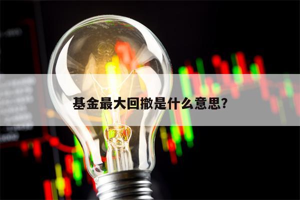 基金最大回撤是什么意思？