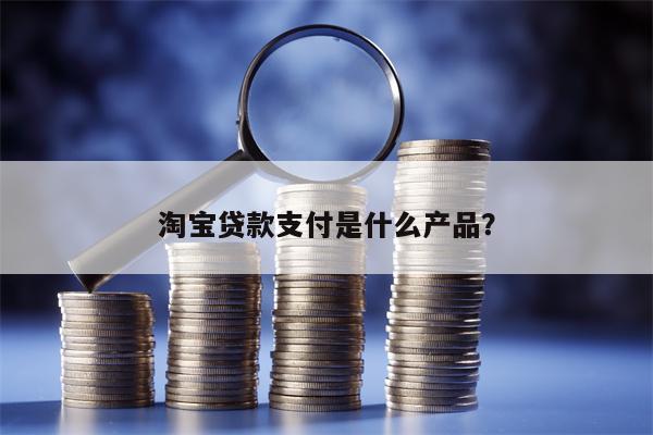 淘宝贷款支付是什么产品？