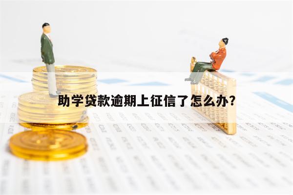 助学贷款逾期上征信了怎么办？