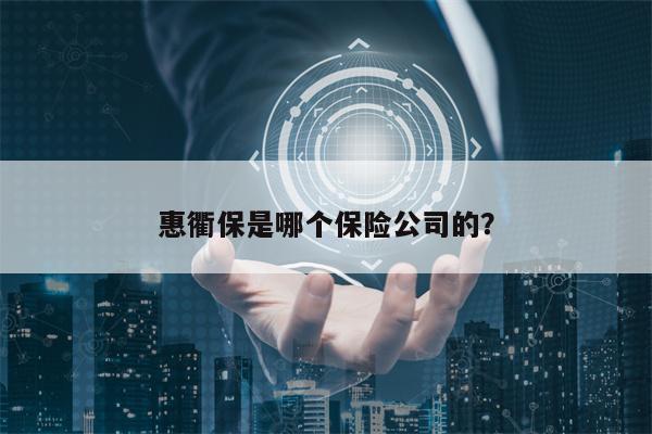 惠衢保是哪个保险公司的？