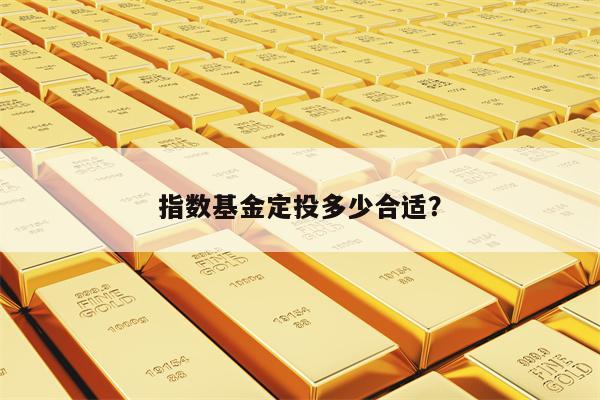 指数基金定投多少合适？