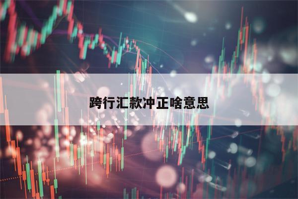 跨行汇款冲正啥意思