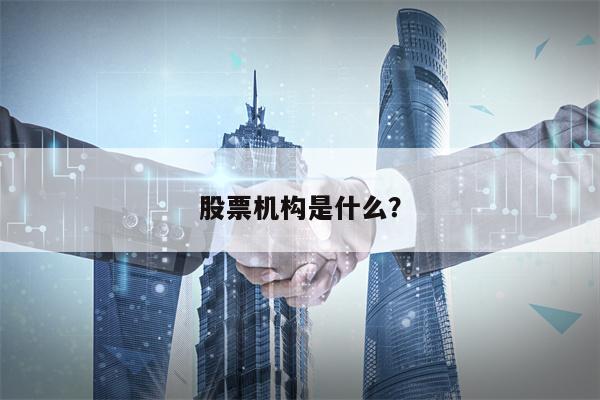 股票机构是什么？