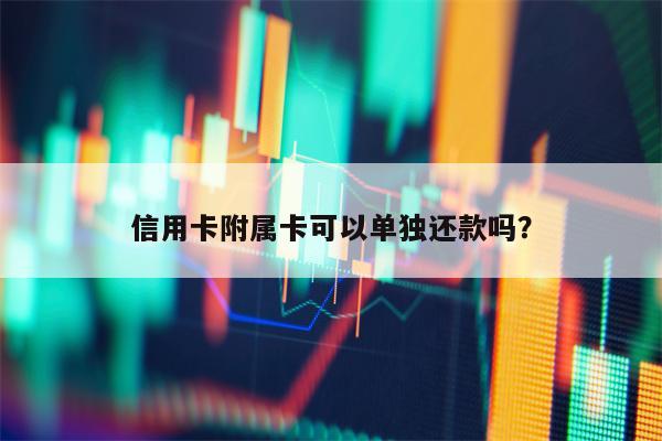 信用卡附属卡可以单独还款吗？