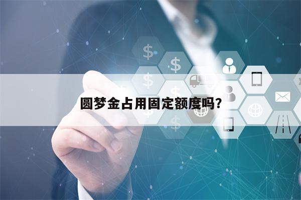 圆梦金占用固定额度吗？