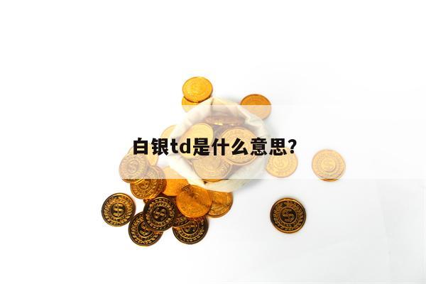 白银td是什么意思？