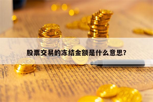 股票交易的冻结金额是什么意思？