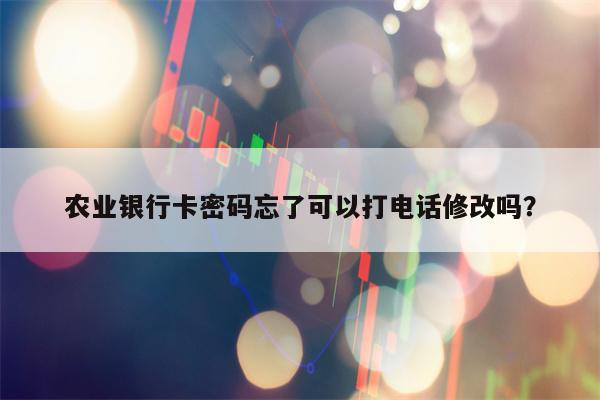 农业银行卡密码忘了可以打电话修改吗？