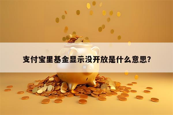 支付宝里基金显示没开放是什么意思？