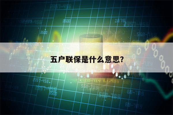 五户联保是什么意思？