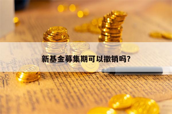 新基金募集期可以撤销吗？