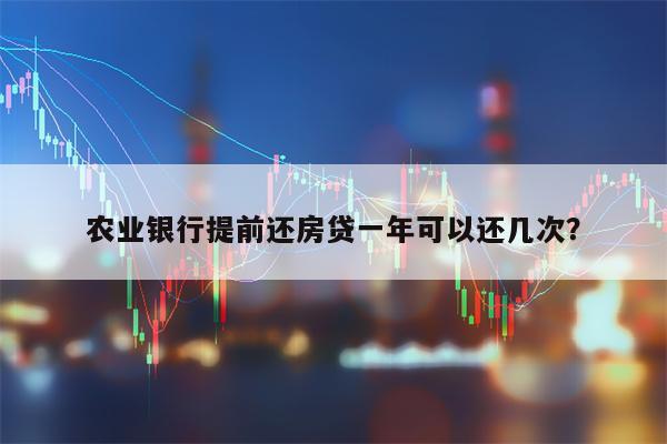 农业银行提前还房贷一年可以还几次？