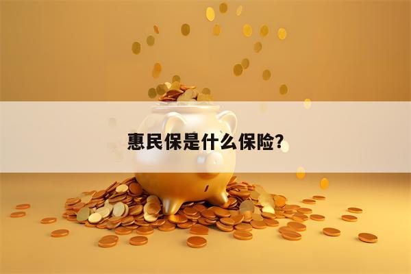 惠民保是什么保险？