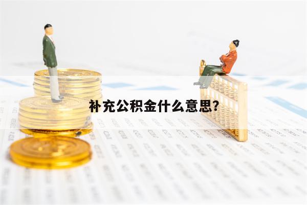 补充公积金什么意思？