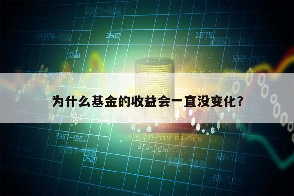 为什么基金的收益会一直没变化？