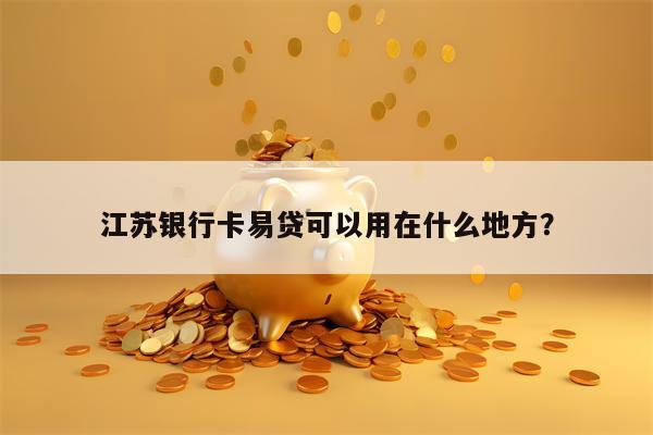 江苏银行卡易贷可以用在什么地方？