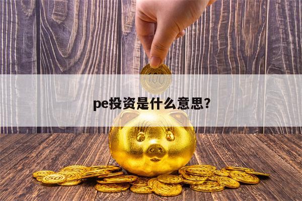 pe投资是什么意思？